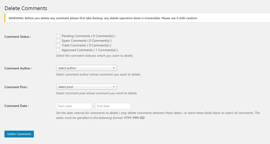 How to Quickly Mass Delete Spam Comments in WordPress